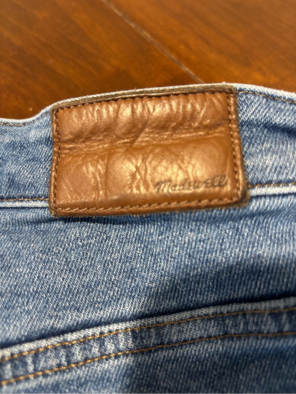 Madewell Curvy Stovepipe Straight Leg Blue Denim Jeans - Picture 3 of 5